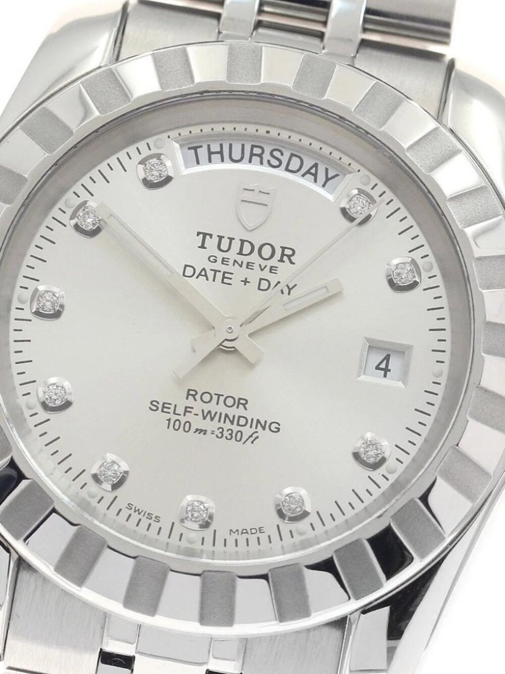 TUDOR Classic Date Day 23010 10P diamond Automatic Men's Watch_952708